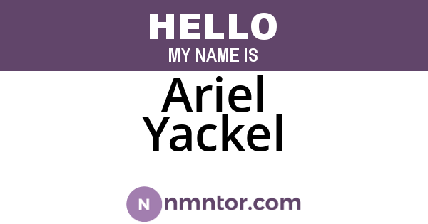Ariel Yackel