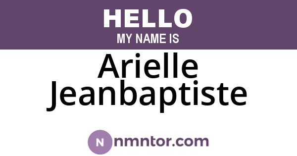 Arielle Jeanbaptiste