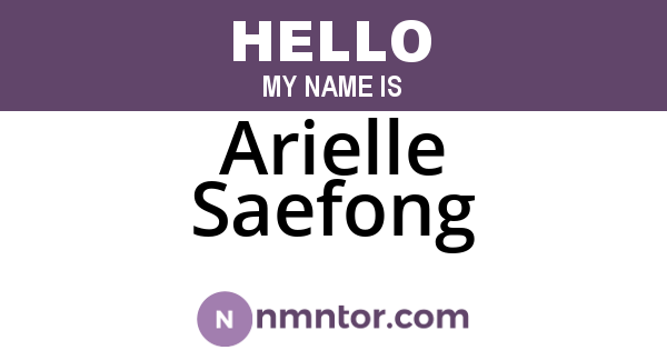 Arielle Saefong