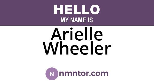 Arielle Wheeler