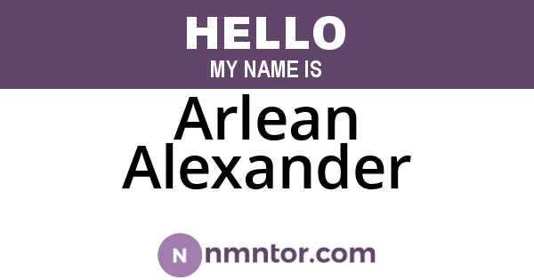 Arlean Alexander