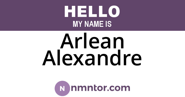 Arlean Alexandre