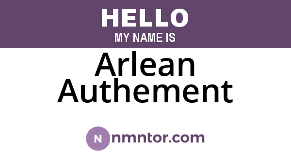 Arlean Authement