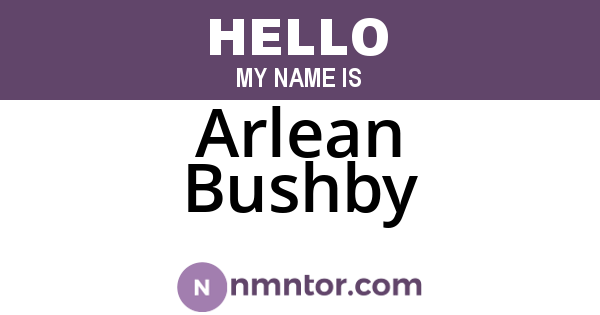 Arlean Bushby