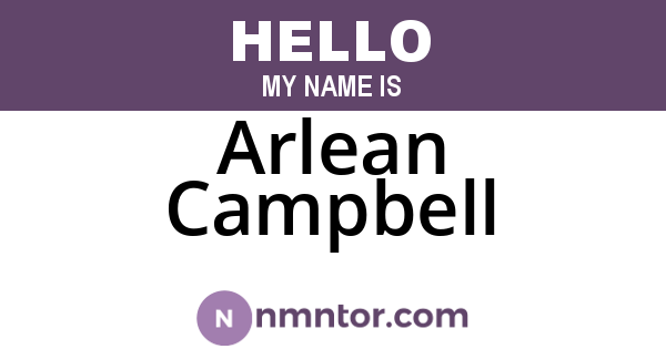 Arlean Campbell