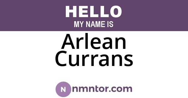 Arlean Currans