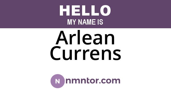 Arlean Currens