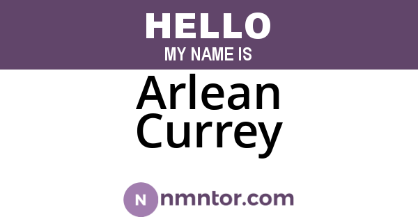 Arlean Currey