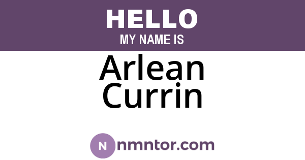 Arlean Currin