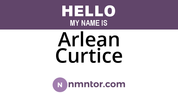 Arlean Curtice