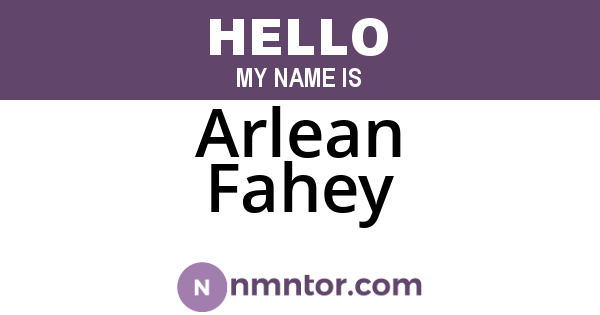Arlean Fahey