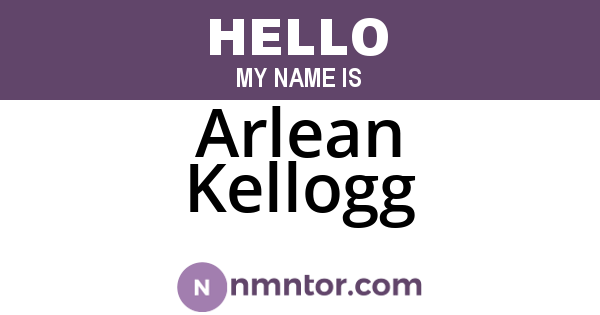 Arlean Kellogg