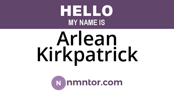 Arlean Kirkpatrick