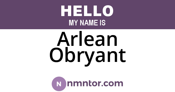 Arlean Obryant
