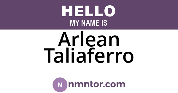 Arlean Taliaferro