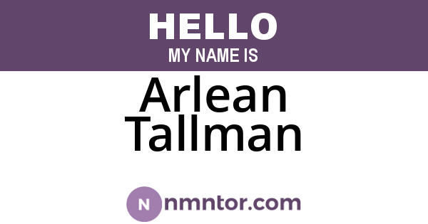 Arlean Tallman