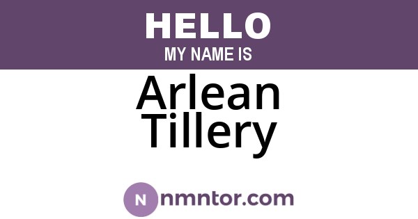 Arlean Tillery