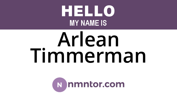 Arlean Timmerman