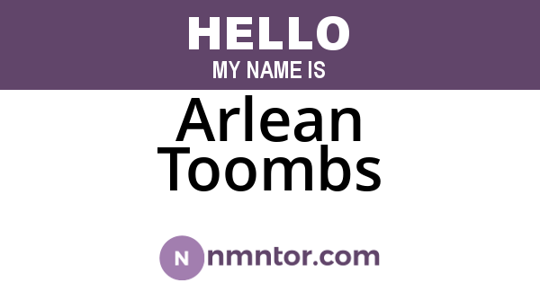 Arlean Toombs