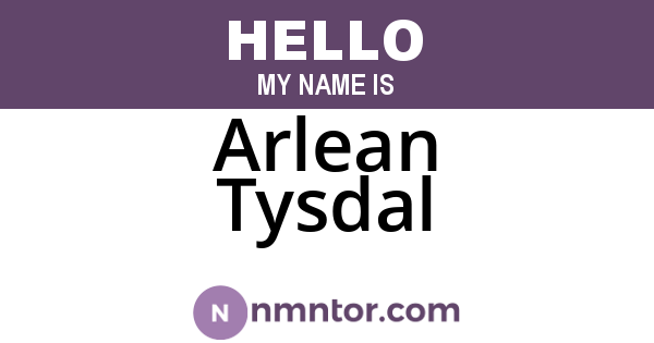 Arlean Tysdal
