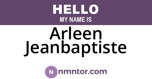 Arleen Jeanbaptiste
