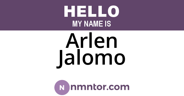 Arlen Jalomo