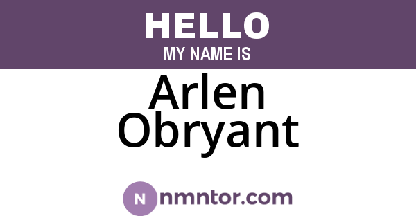 Arlen Obryant