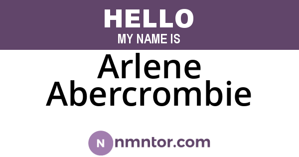 Arlene Abercrombie