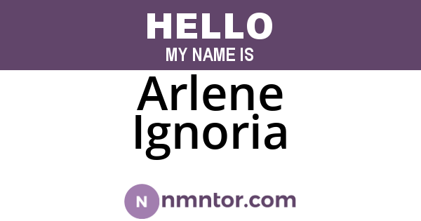 Arlene Ignoria