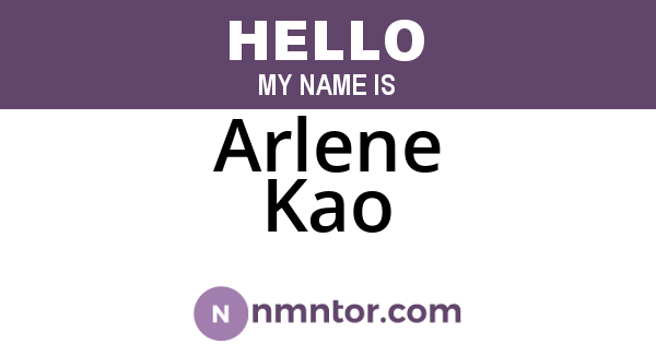 Arlene Kao