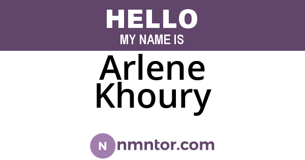 Arlene Khoury