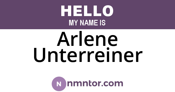 Arlene Unterreiner