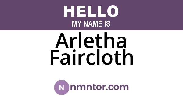 Arletha Faircloth