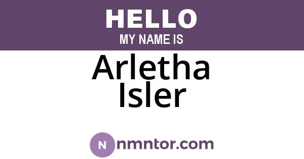 Arletha Isler