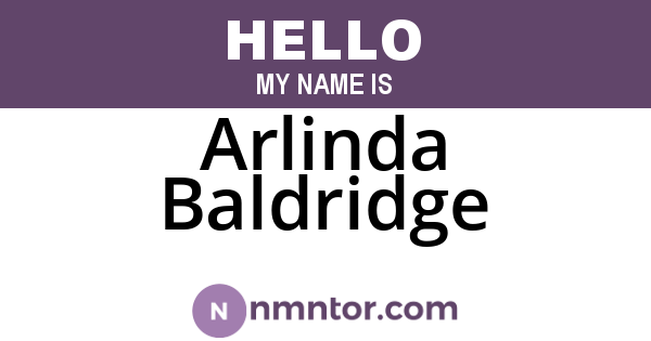 Arlinda Baldridge