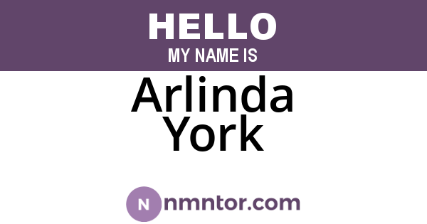 Arlinda York