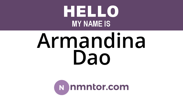 Armandina Dao