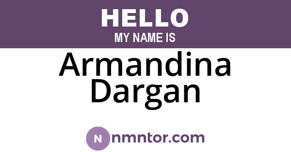 Armandina Dargan