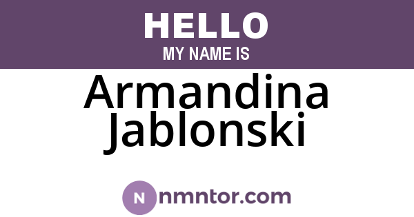 Armandina Jablonski