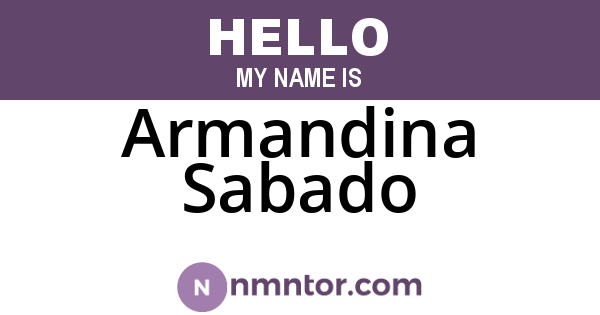 Armandina Sabado