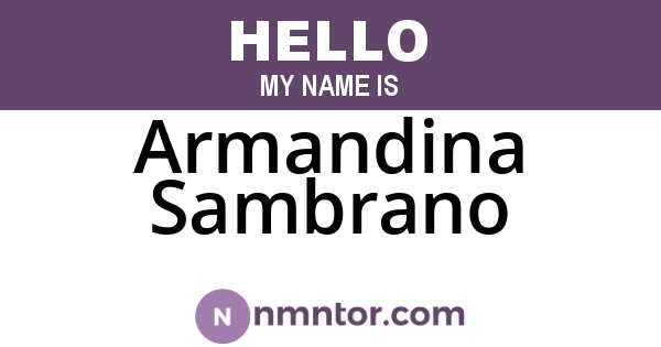 Armandina Sambrano