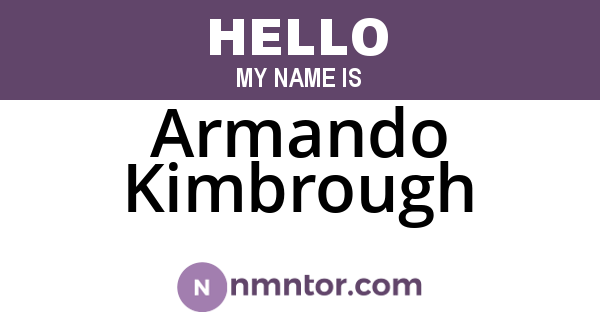 Armando Kimbrough