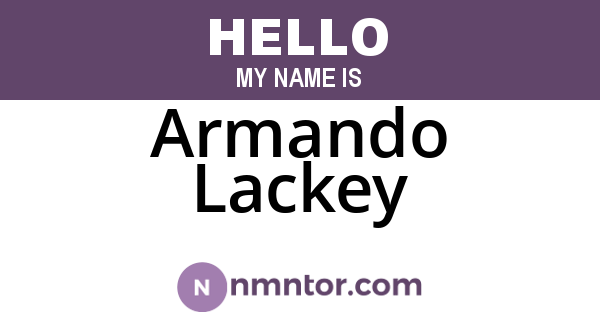 Armando Lackey