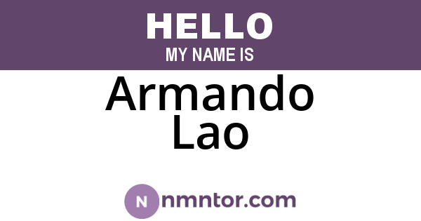 Armando Lao
