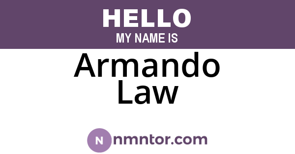 Armando Law