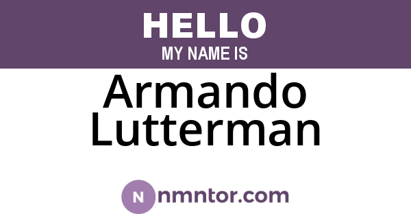 Armando Lutterman