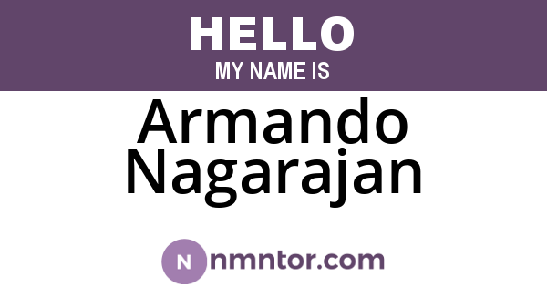 Armando Nagarajan