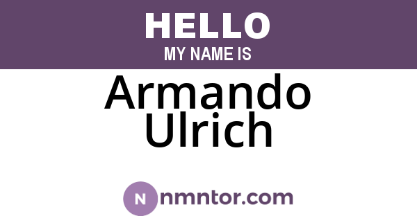 Armando Ulrich