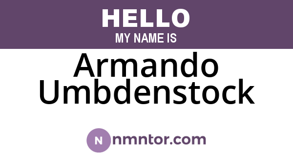 Armando Umbdenstock