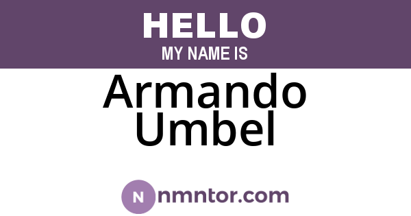 Armando Umbel